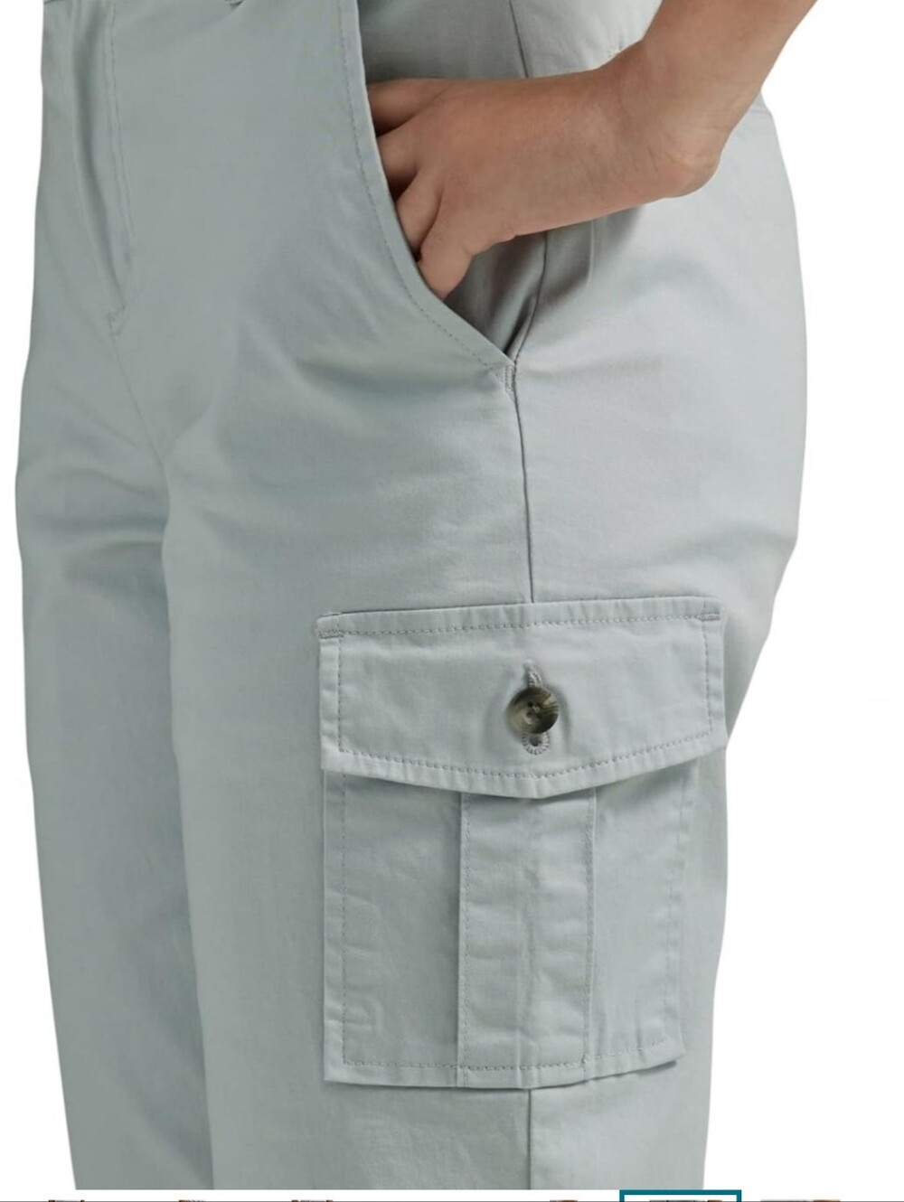 Lee Skimmer Pants in Summer Haze (Light Gray) NWT 22W - Picture 4 of 10